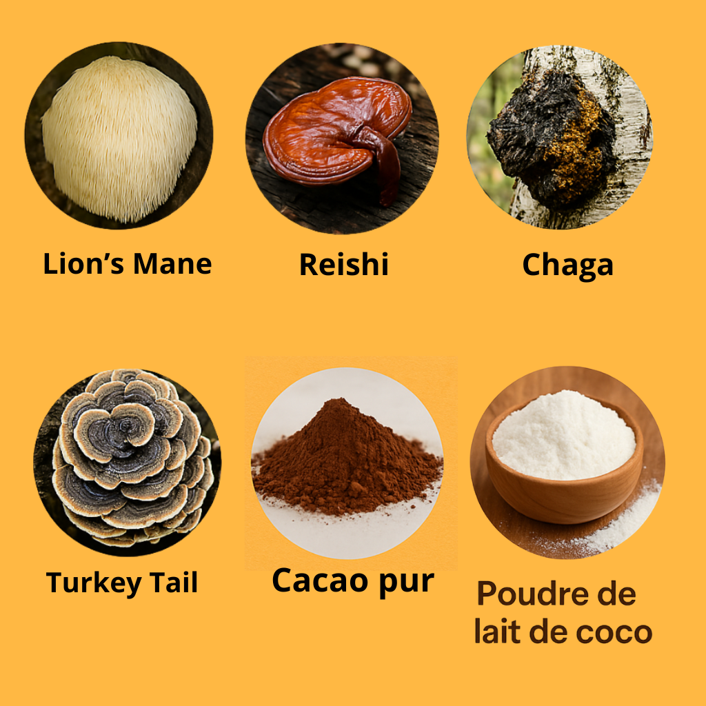 Latté Cacao aux champignons