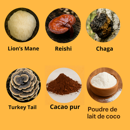 Latté Cacao aux champignons
